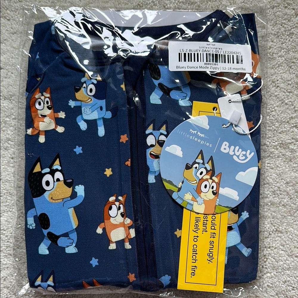 NIB Little Sleepies Bluey Dance Mode Zippie 12-18 mo